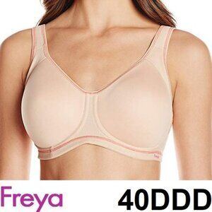 Women's Freya Sonic Moulded Sports Bra Nude Active Firm Support Size 40DDD